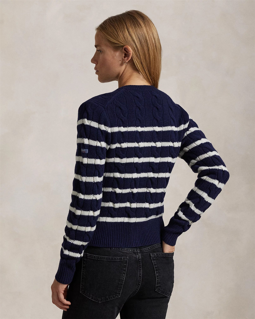 Striped cable cardigan-Cardigan-Polo Ralph Lauren-Aandahls