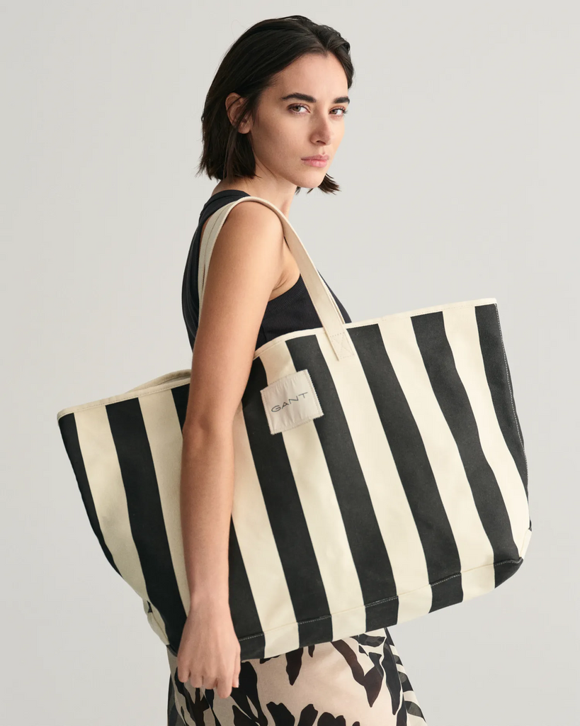 Striped canvas beach bag-Accessories-Gant-Aandahls