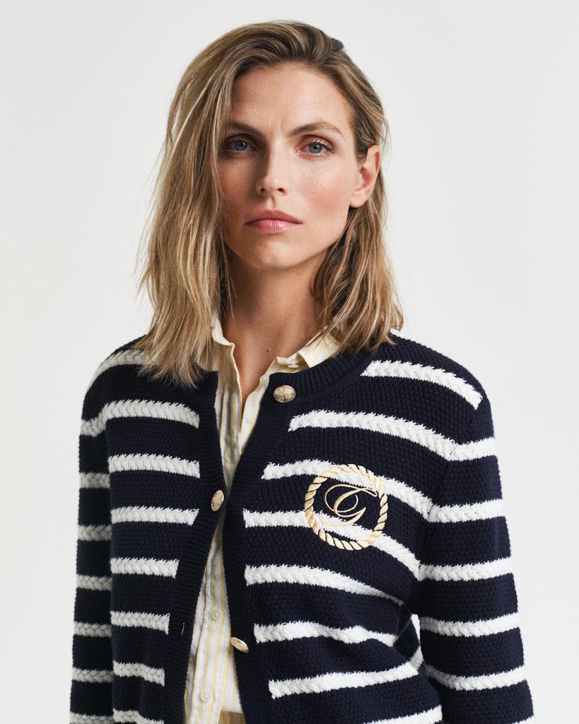 Striped knit jacket-Cardigan-Gant-Aandahls
