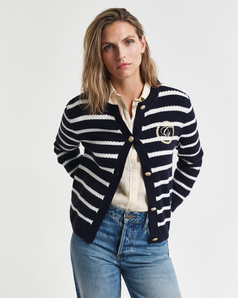 Striped knit jacket-Cardigan-Gant-Aandahls