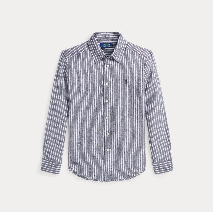 Striped linen shirt-Skjorte-Polo Ralph Lauren-Aandahls