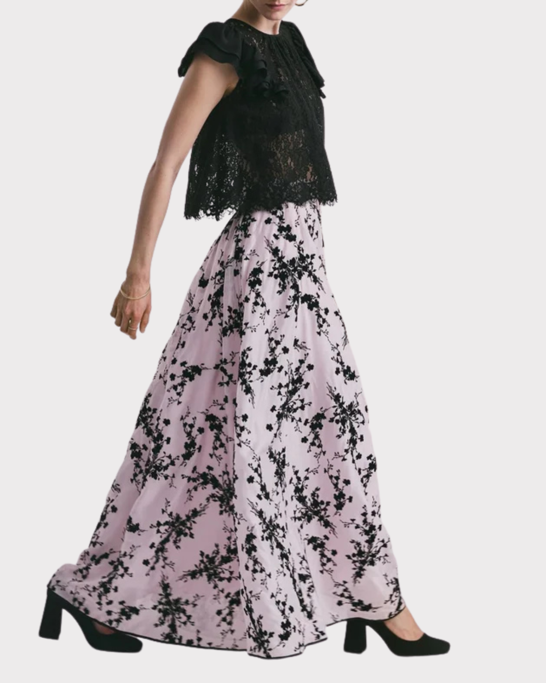 Striped organza maxi skirt-Skjørt-ByTimo-Aandahls