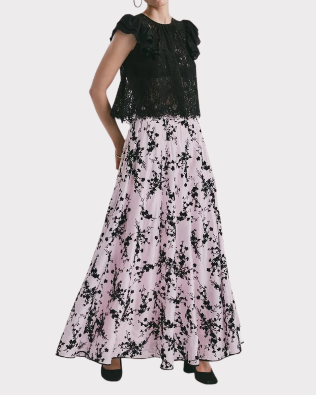 Striped organza maxi skirt-Skjørt-ByTimo-Aandahls