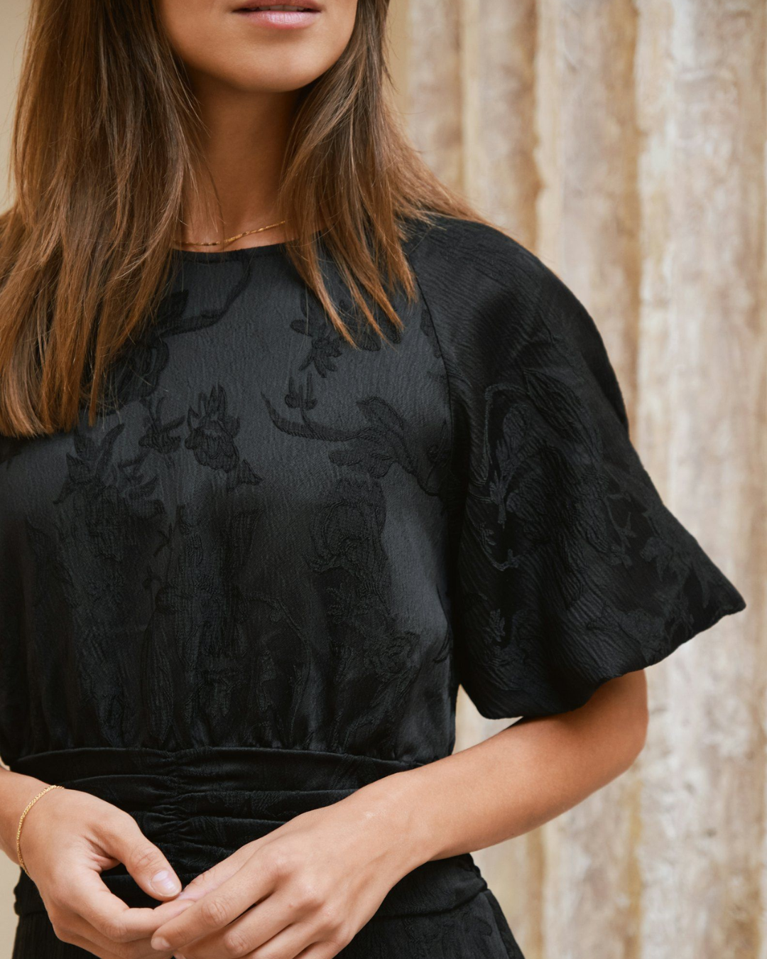 Sulli Jacquard Dress-Kjole-Neo Noir-Aandahls