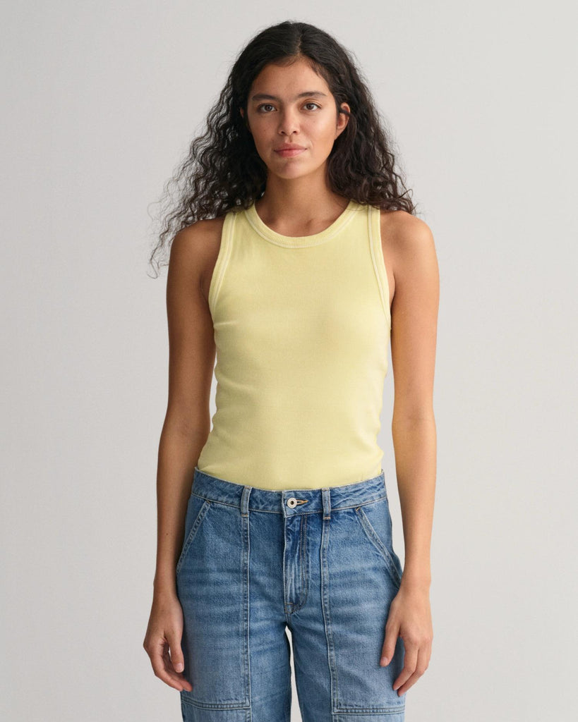 Sunfaded high neck rib tank top-T-shirt-Gant-Aandahls