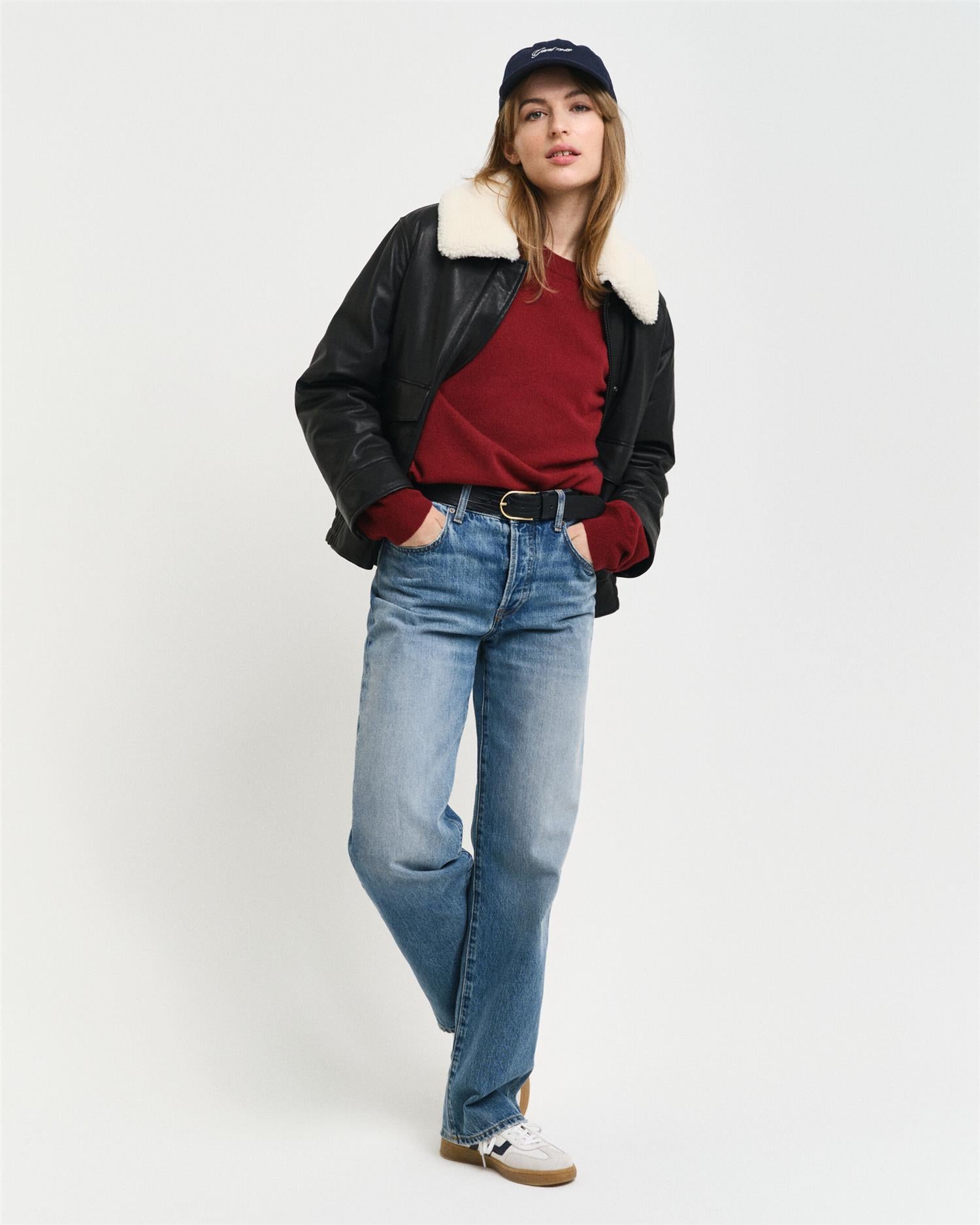 Superfine Lambswool C-neck-Genser-Gant-Aandahls