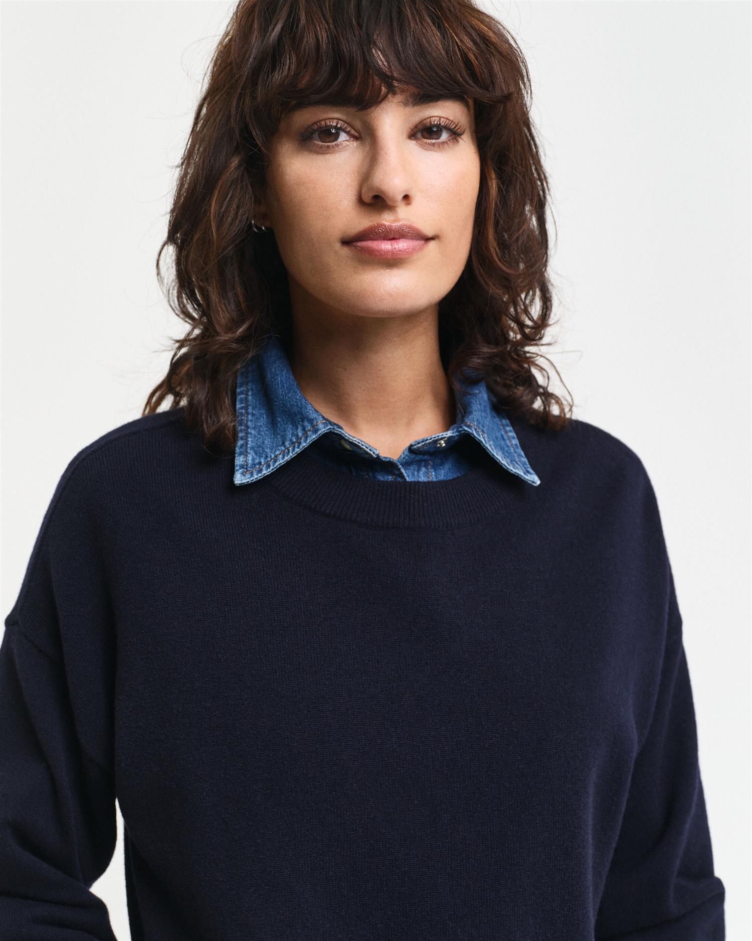 Superfine Lambswool C-neck-Genser-Gant-Aandahls