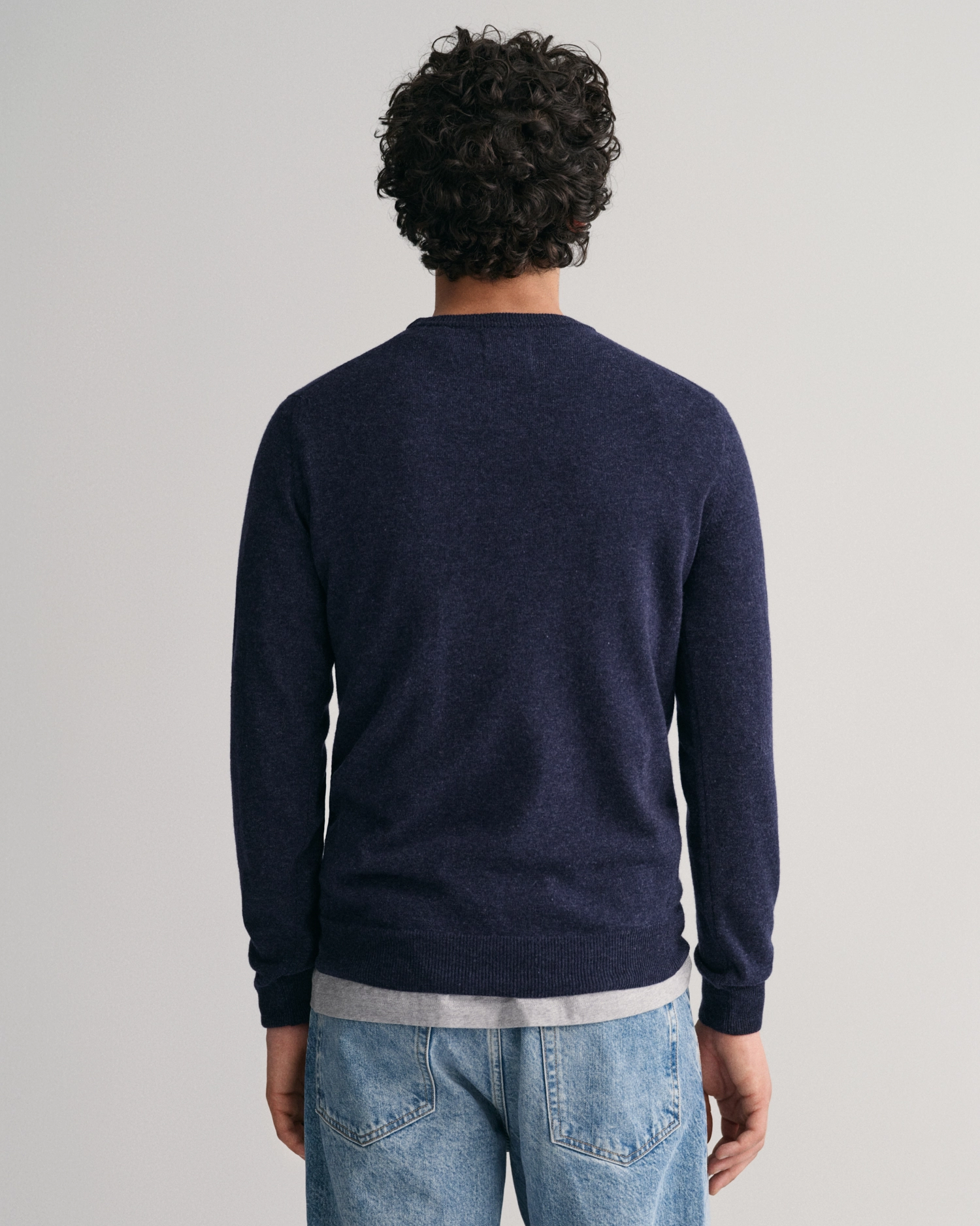 Superfine Lambwool C-neck-Strikk-Gant-Aandahls