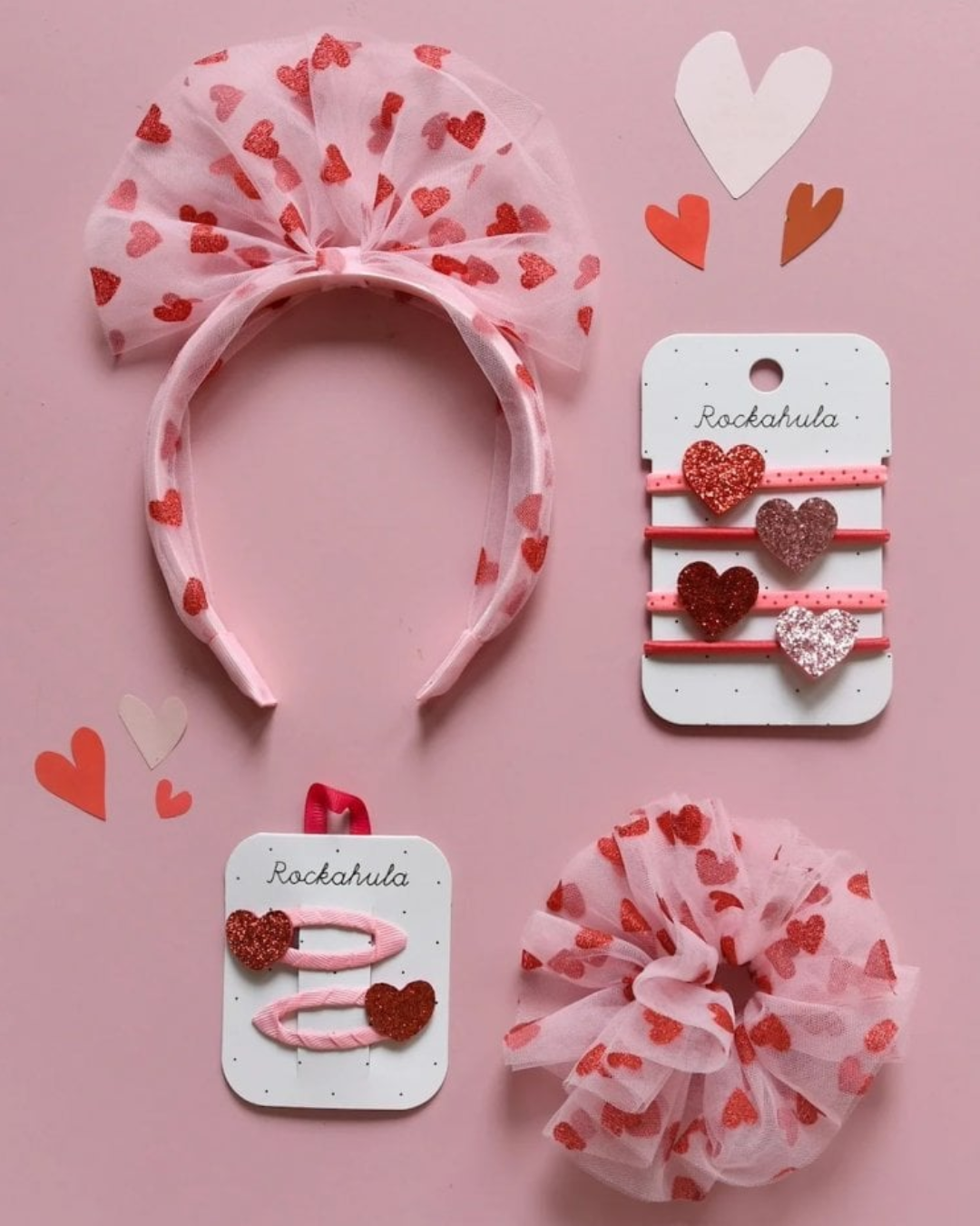 Sweet Hearts Tulle Scrunchie-Hårpynt-Rockahula-Aandahls
