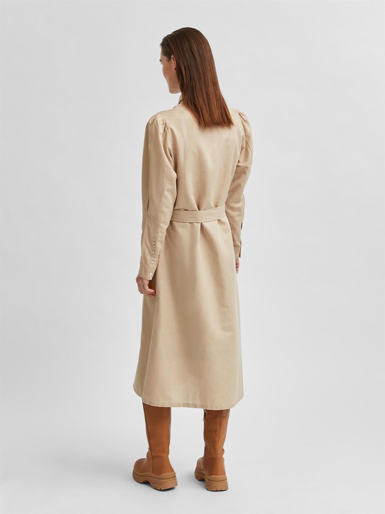 Sybilla-Florenta ls midi dress-Kjole-Selected Femme-Aandahls