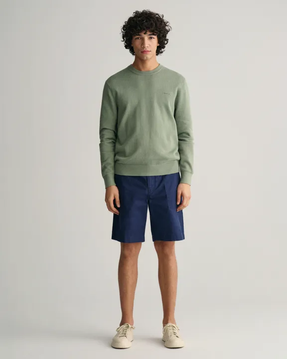 TEXTURED COTTON C-NECK-Strikk-Gant-Aandahls