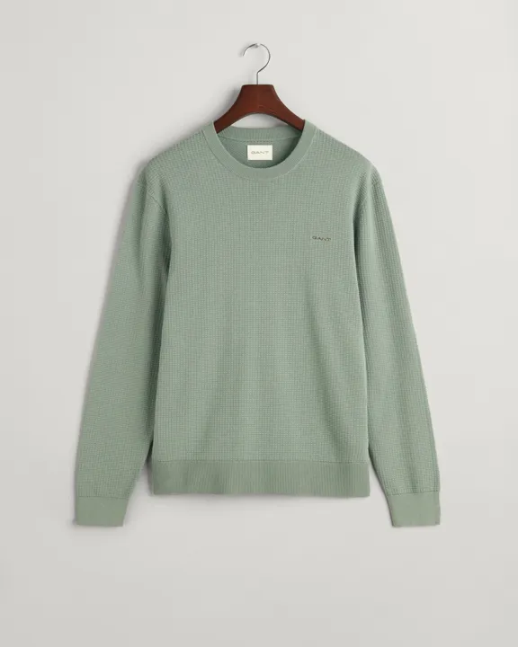 TEXTURED COTTON C-NECK-Strikk-Gant-Aandahls