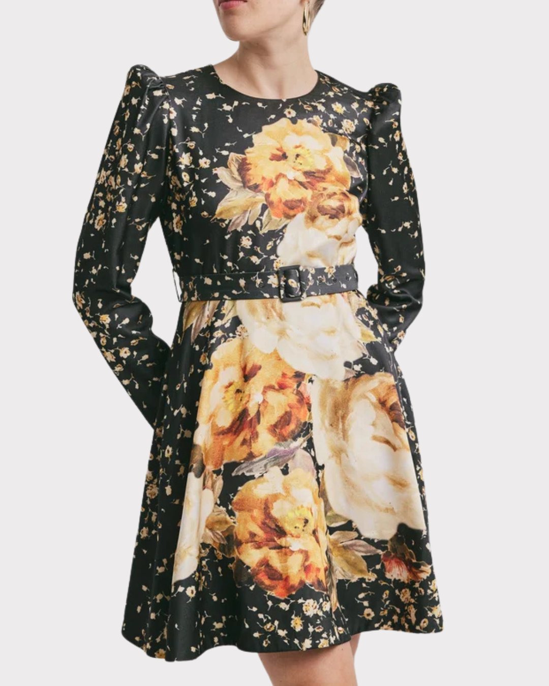 Tailored Satin Belt Dress-Kjole-ByTimo-Aandahls