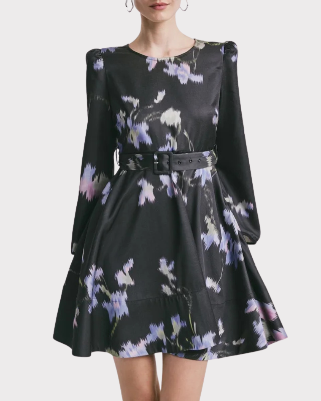 Tailored satin mini Dress-Kjole-ByTimo-Aandahls