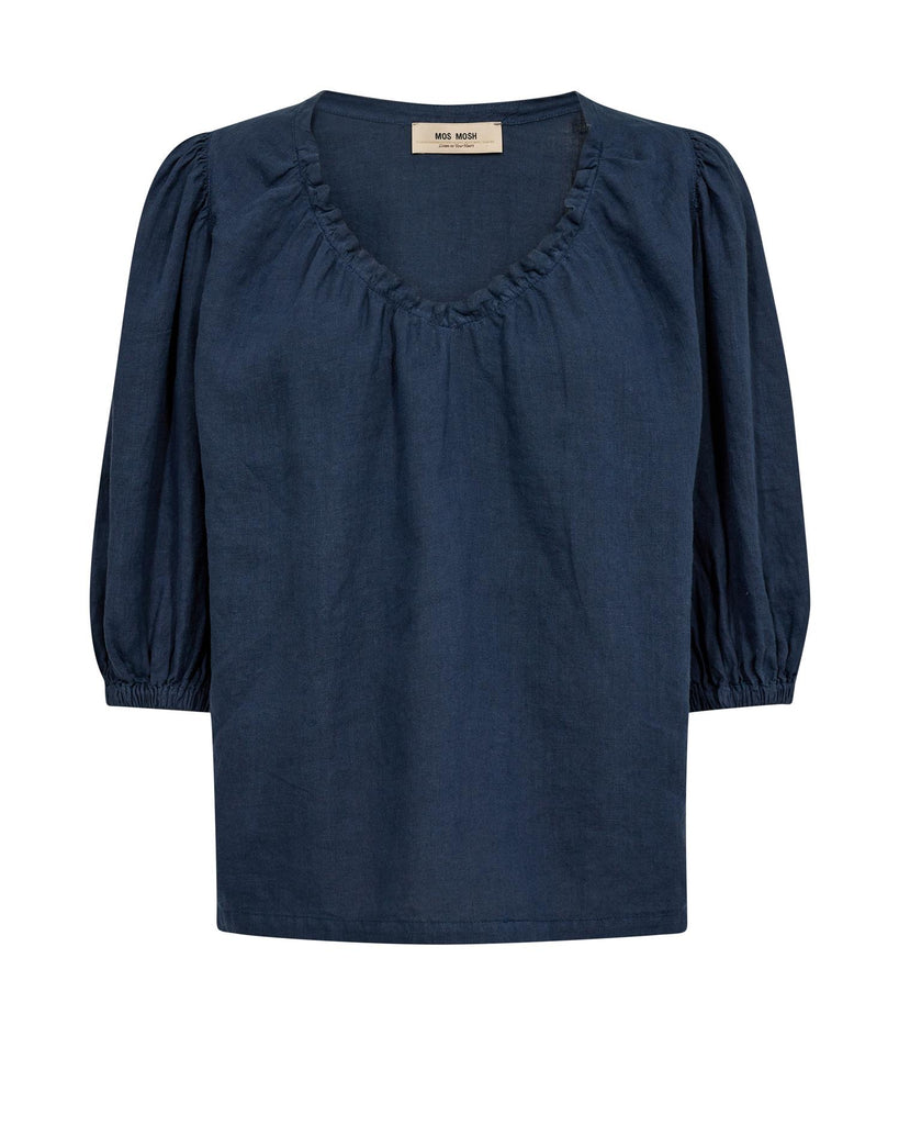 Taissa Linen Blouse-Bluser-Mos Mosh-Aandahls