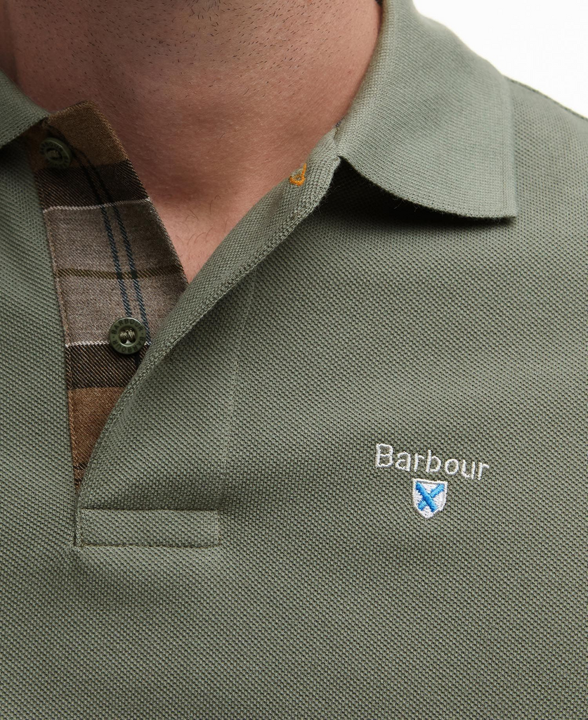 Tartan Pique Polo-T-shirt-Barbour-Aandahls