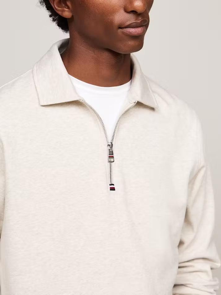 Terry htr half zip sweatshirt-Genser-Tommy Hilfiger-Aandahls