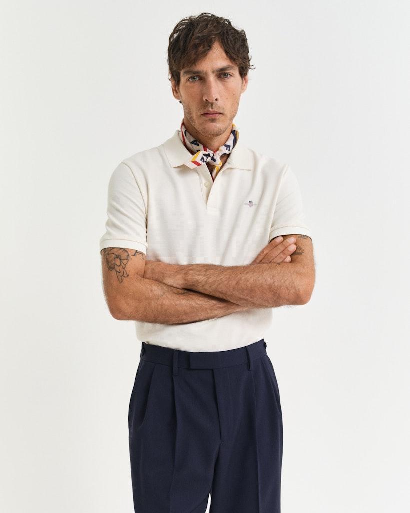 Textured polo-T-shirt-Gant-Aandahls