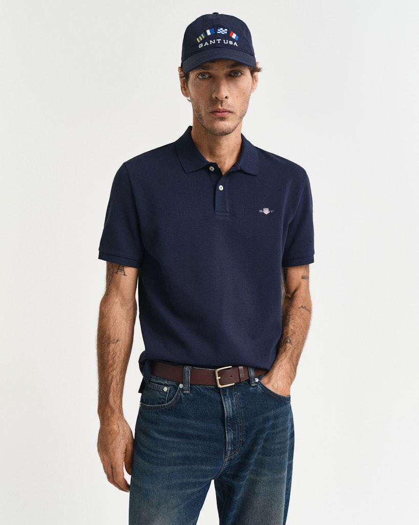 Textured polo-T-shirt-Gant-Aandahls