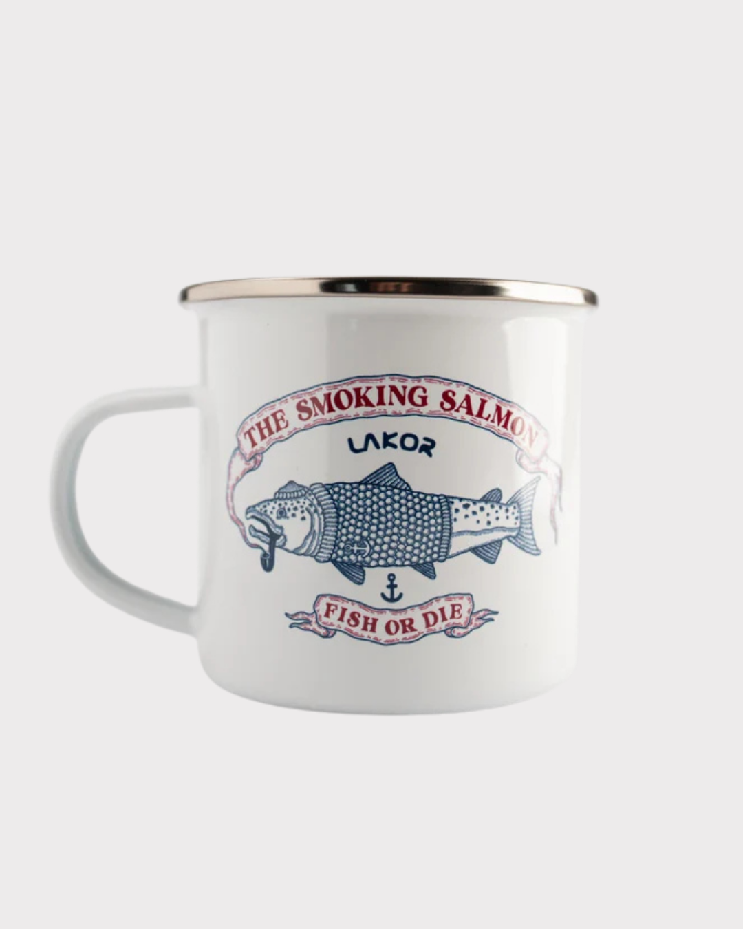 The Smoking Salmon Enamel Mug-0 - Småsaker-Lakor-Aandahls