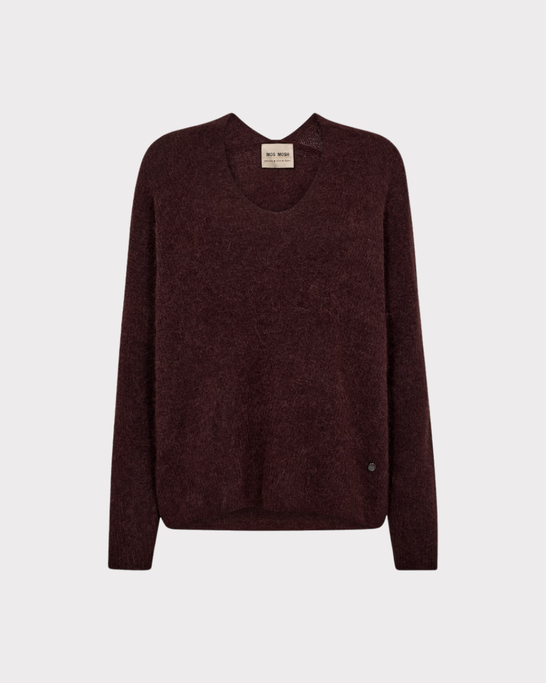 Thora v-neck knit-Genser-Mos Mosh-Aandahls