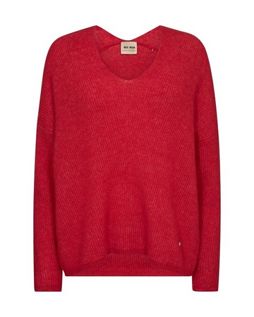 Thora v-neck knit-Genser-Mos Mosh-Aandahls