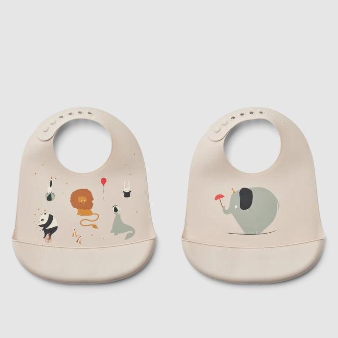 Tilda printed bib 2-pack-Tilbehør-Liewood-Aandahls