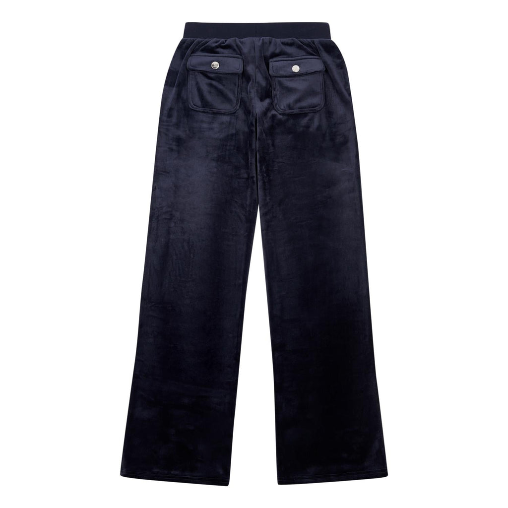 Tonal Embro Velour patch Pocket Wide leg-Bukse-Juicy Couture-Aandahls