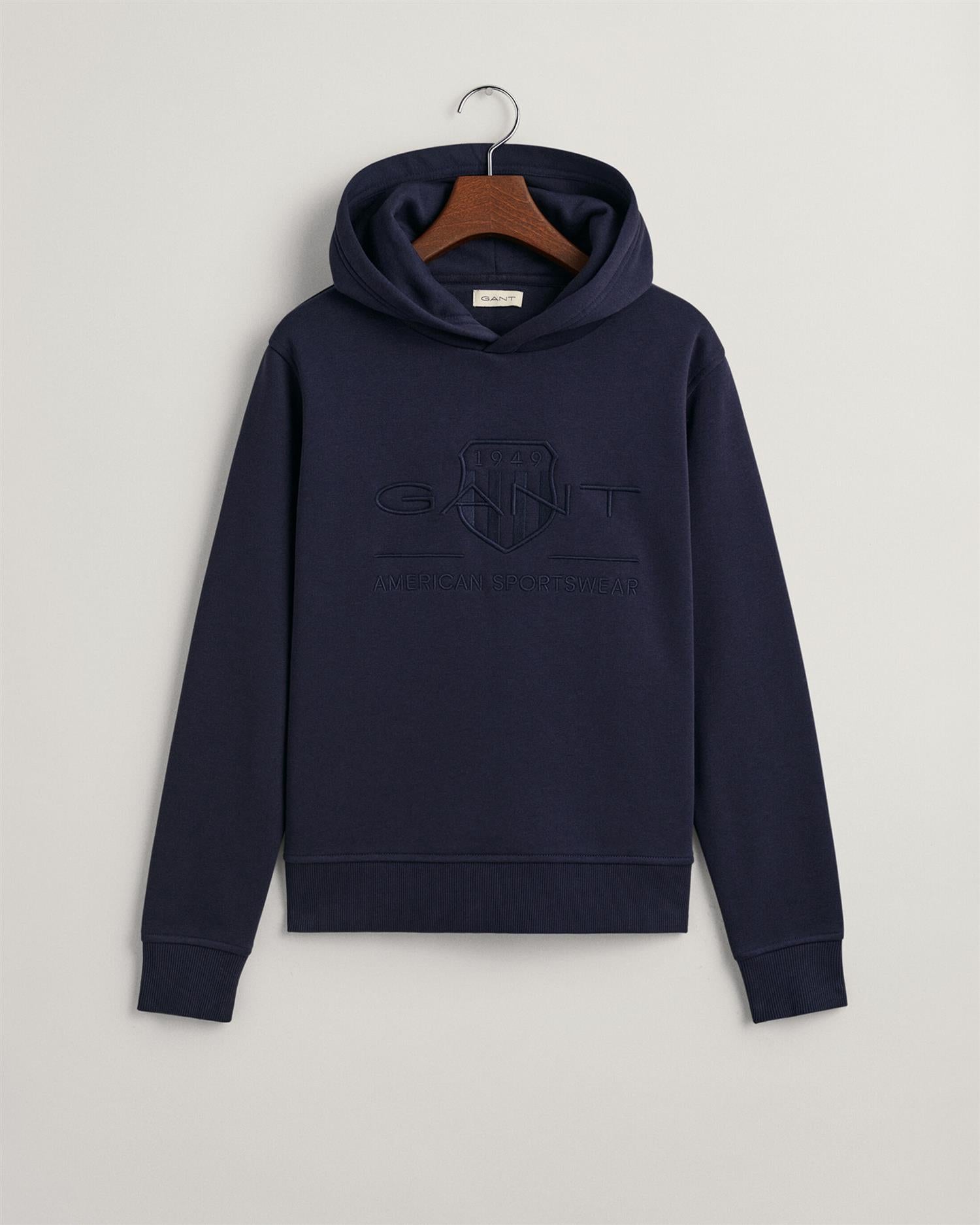 Tonal shield hoodie-Genser-Gant-Aandahls