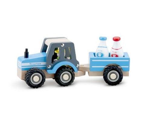 Tractor With Trailer - Milk Bottles-Tilbehør-New Classic Toy-Aandahls