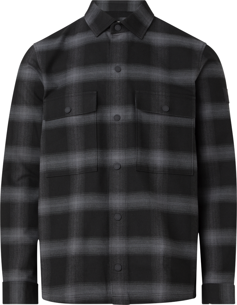 Twill Fleece Check Overshirt-Skjorte-Calvin Klein-Aandahls