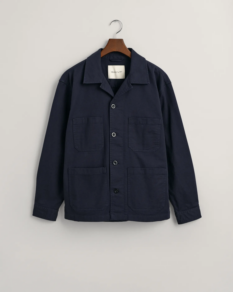 Twill Overshirt-Skjorte-Gant-Aandahls