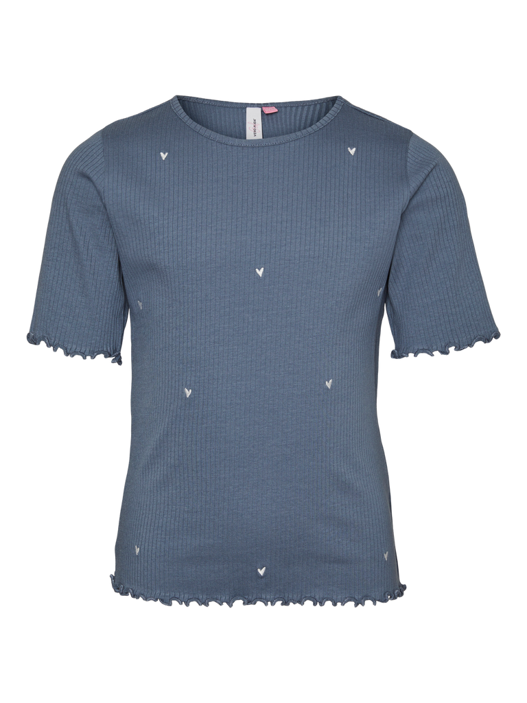 VMLAVENDER FRANCIS EMB SS TOP JRS GIRL-T-shirt-Vero Moda Girl-Aandahls