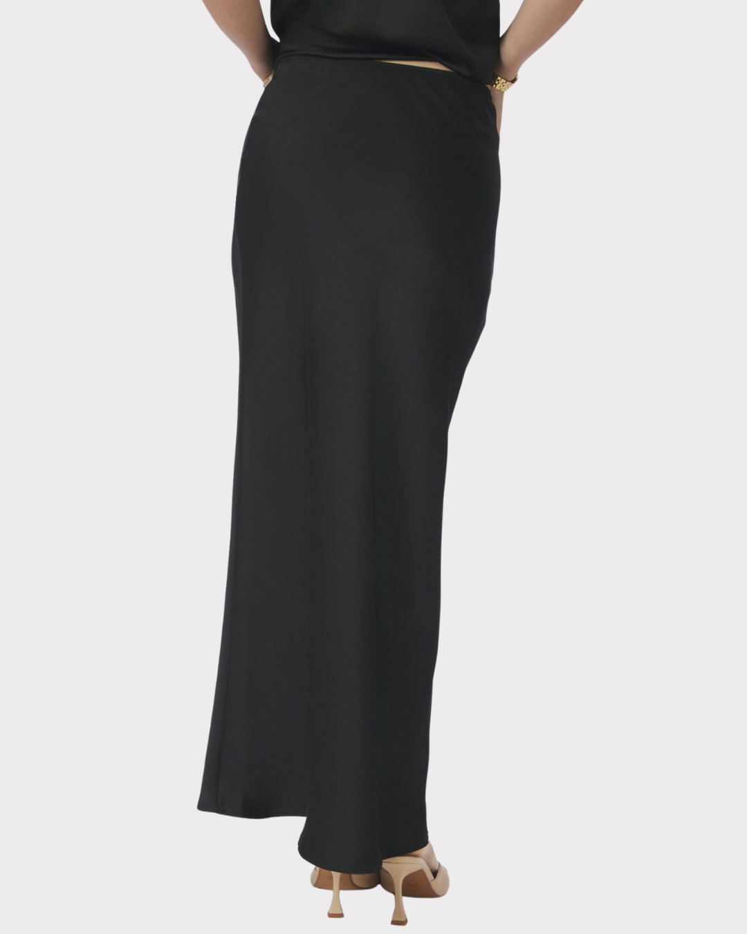 Vicky Heavy Sateen Skirt-Skjørt-Neo Noir-Aandahls