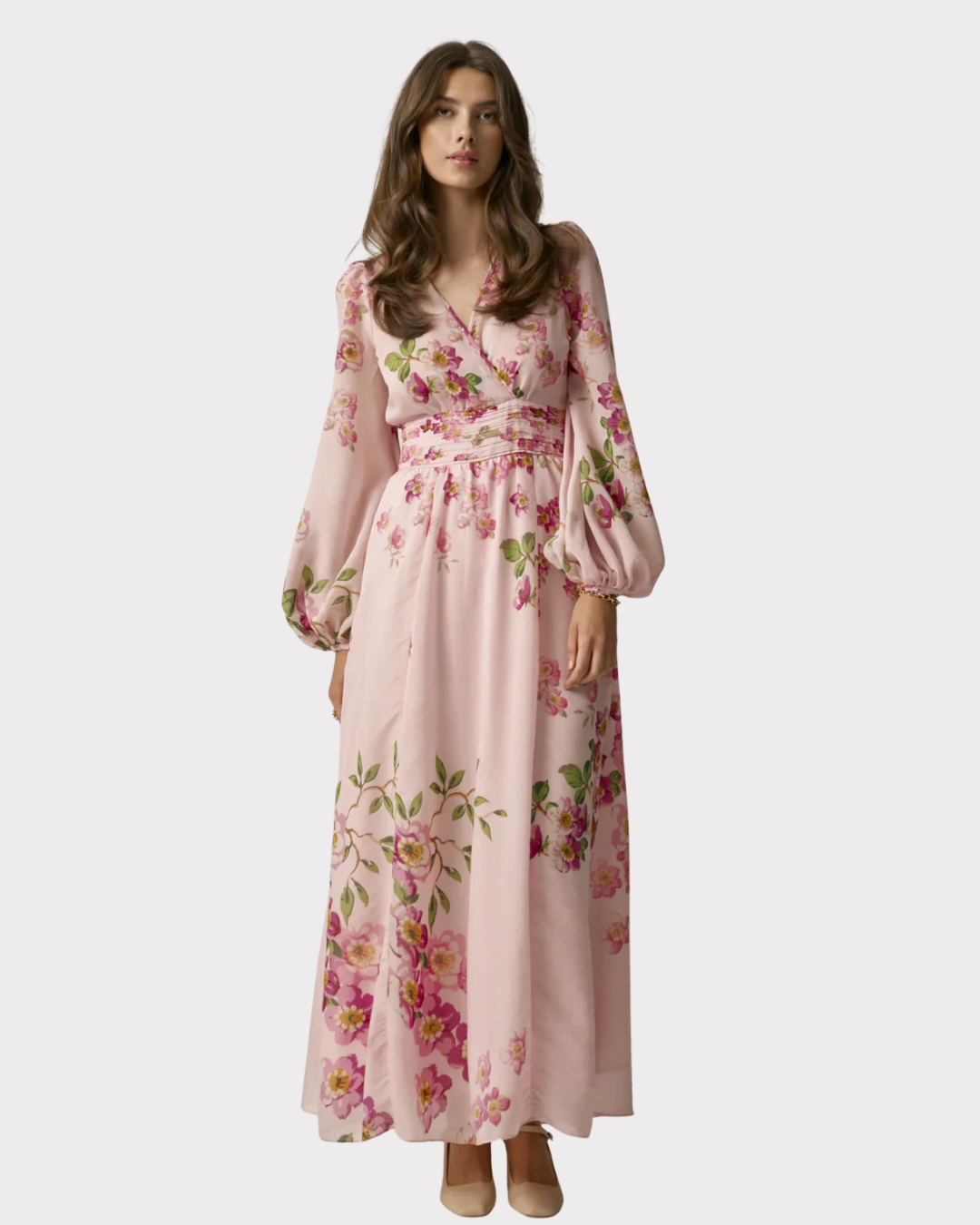 Viscose V-Neck Dress-Kjole-ByTimo-Aandahls
