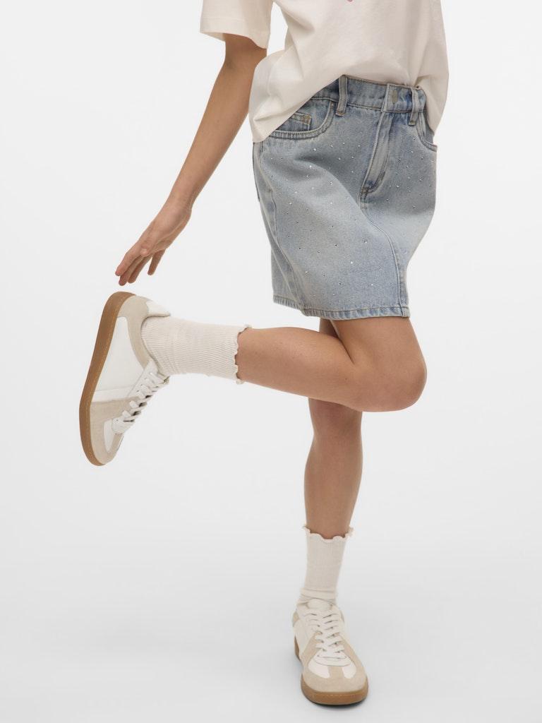 Vmbling mr short rhines denim skirt-Skjørt-Vero Moda Girl-Aandahls