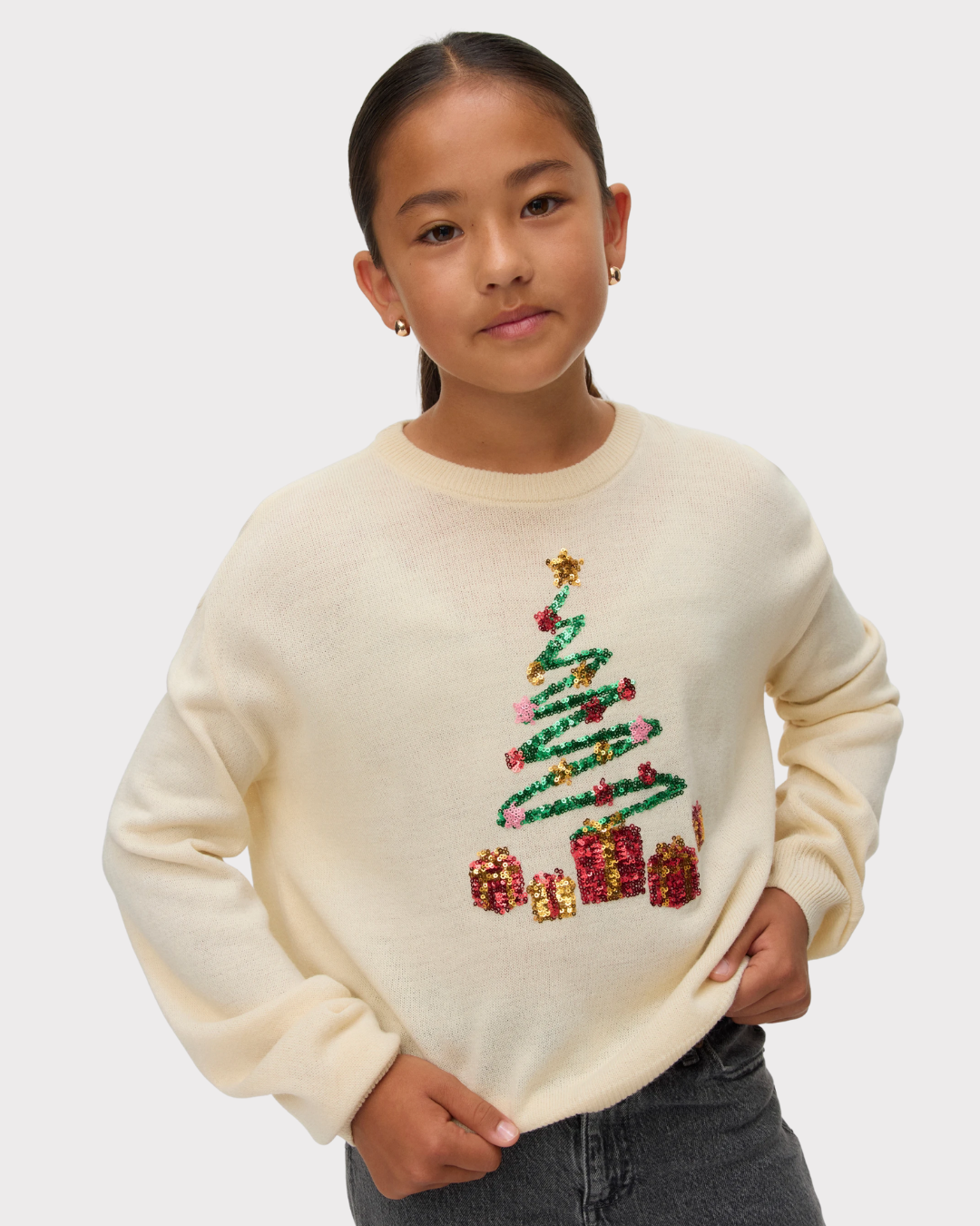 Vmglitter Ls O-Neck Xmas Girl-Genser-Vero Moda Girl-Aandahls