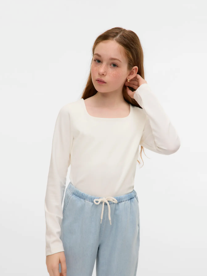 Vmmillion Ls Square Top 2-Way Jrs Girl-Topper-Vero Moda Girl-Aandahls