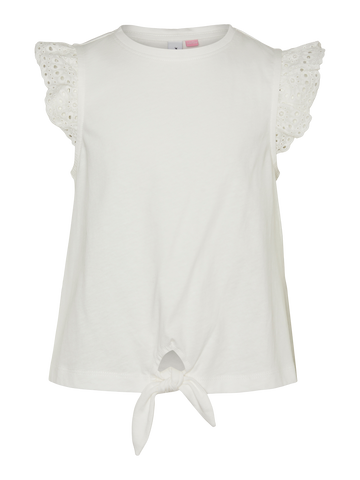 Vmpanna lace knot ss top jrs girl-T-shirt-Vero Moda Girl-Aandahls