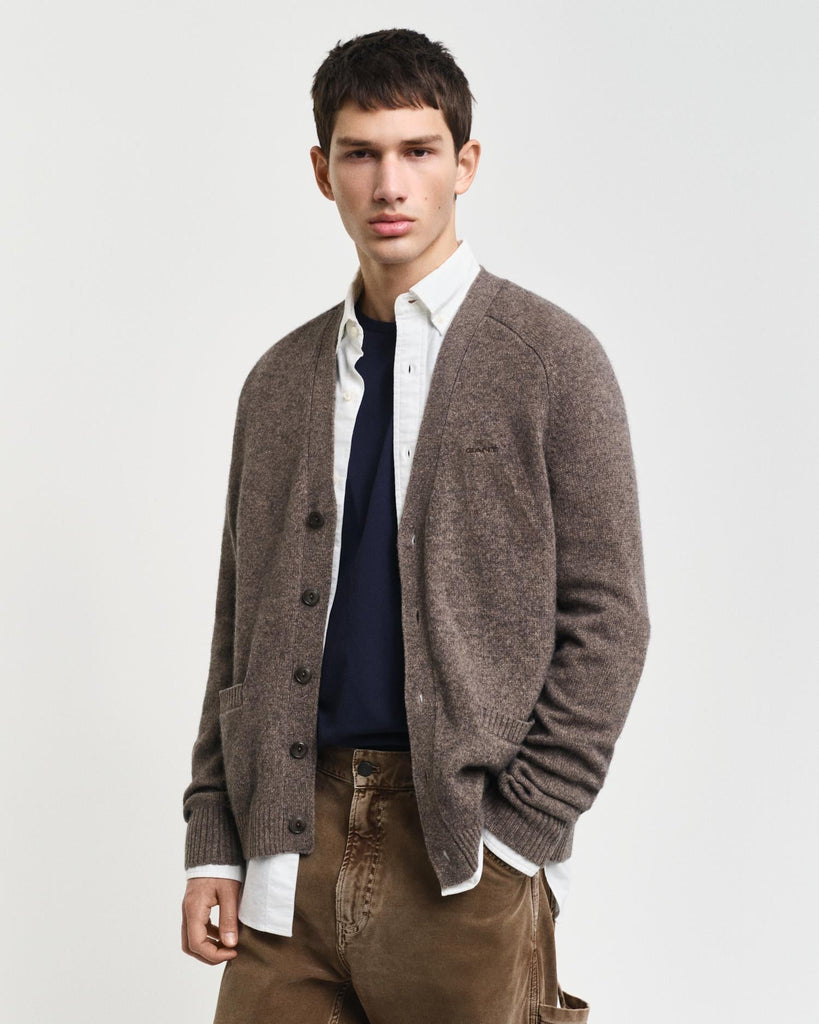 WOOL BLEND CARDIGAN-Strikk-Gant-Aandahls