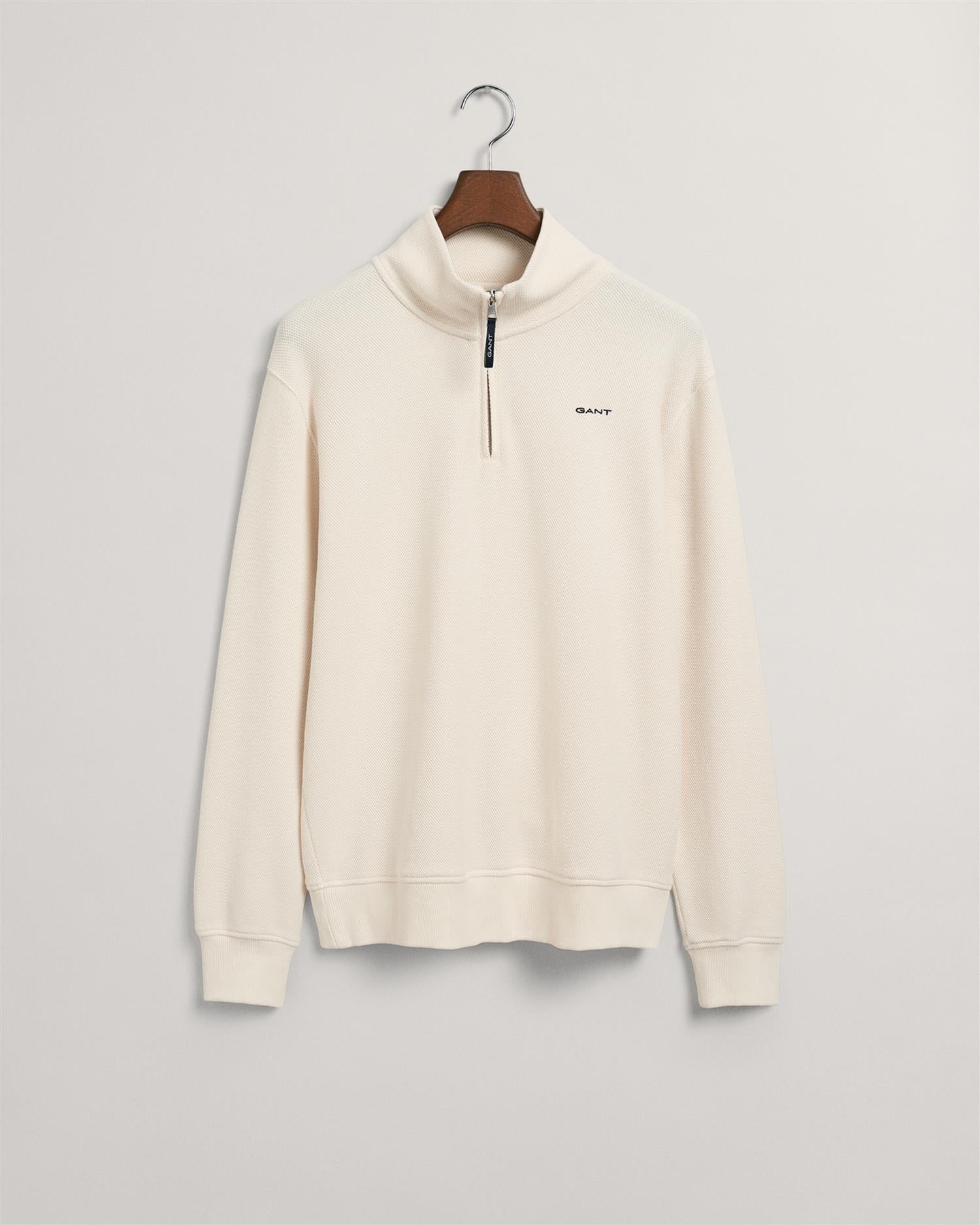 Waffle Texture Half Zip-Genser-Gant-Aandahls