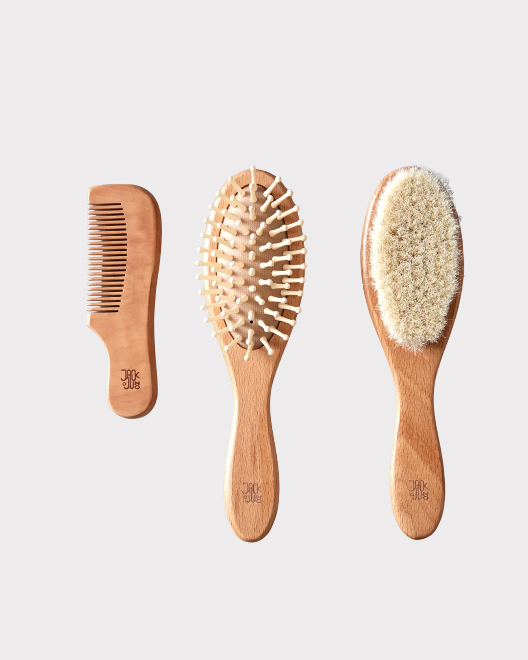 Wooden Hairbrush Set-Tilbehør-Jack o Juno-Aandahls