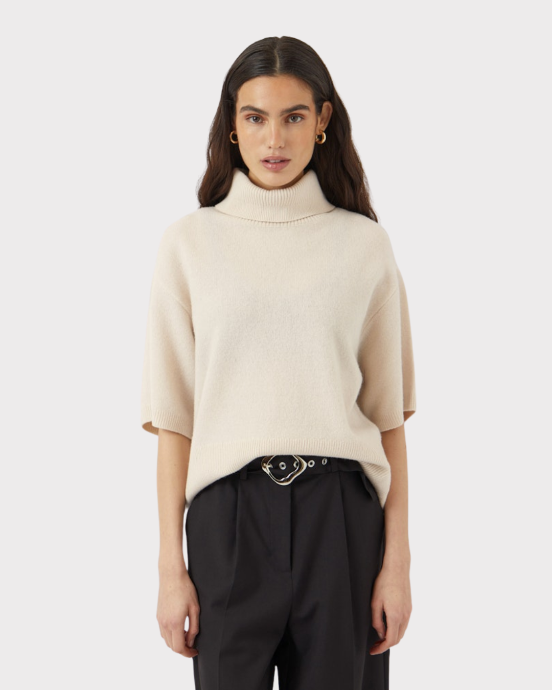 Yasemila 2/4 Wool Knit pullover s.Noos-Strikk-Y.A.S-Aandahls