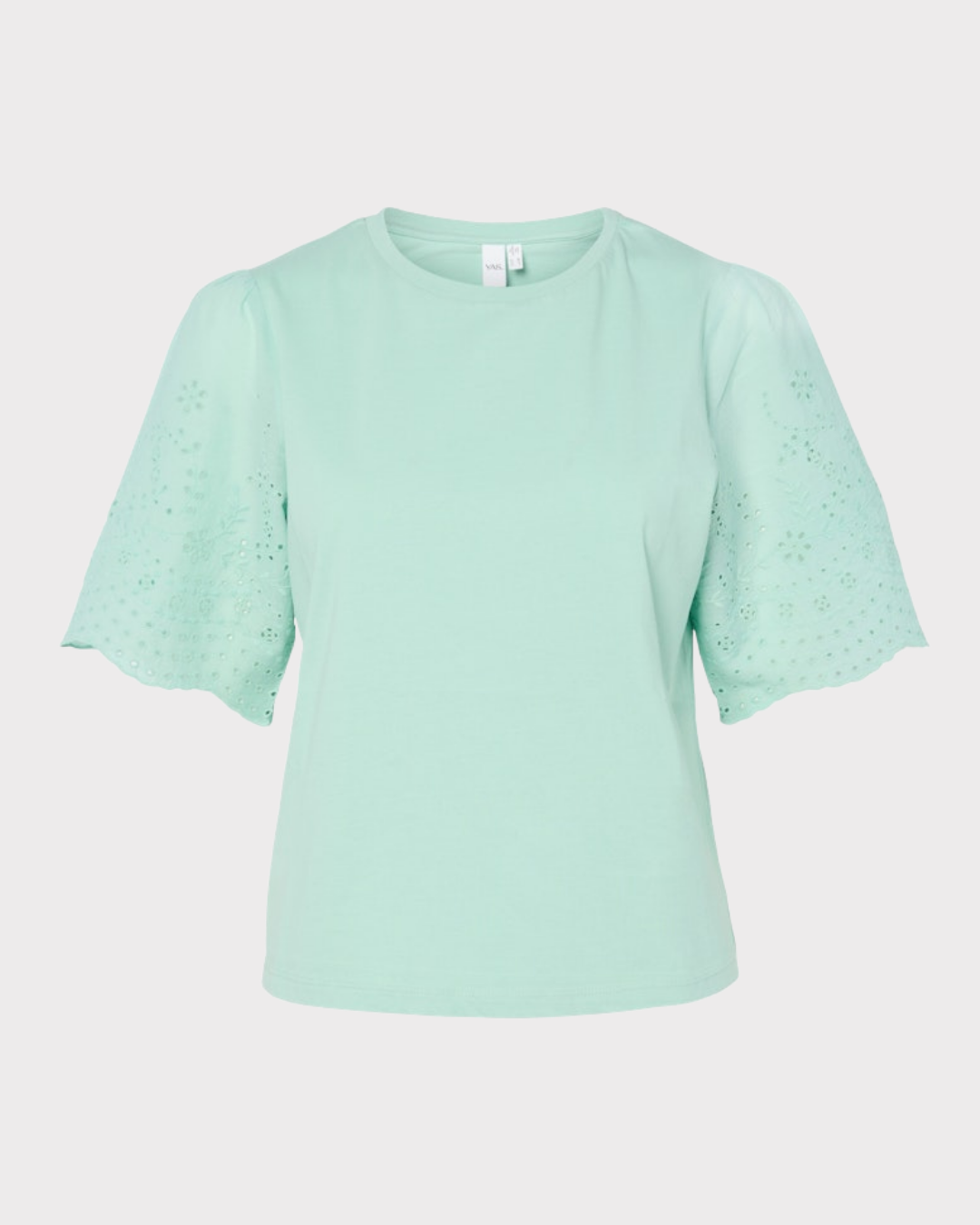 Yaslex Ss Top W. Emb Sleeves S. Noos-Overdel-YAS-Aandahls