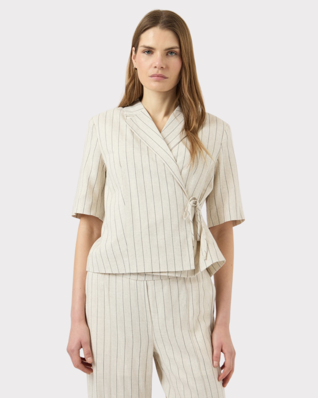 Yaslinura 2/4 Linen Blend Blazer-Dress-YAS-Aandahls