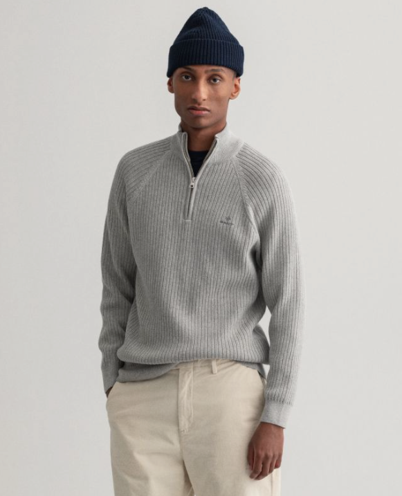 Cotton Texture Halfzip