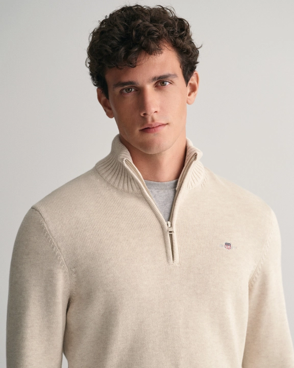 casual cotton halfzip