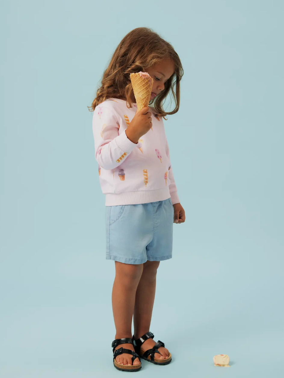 Nmfbella loose denim shorts