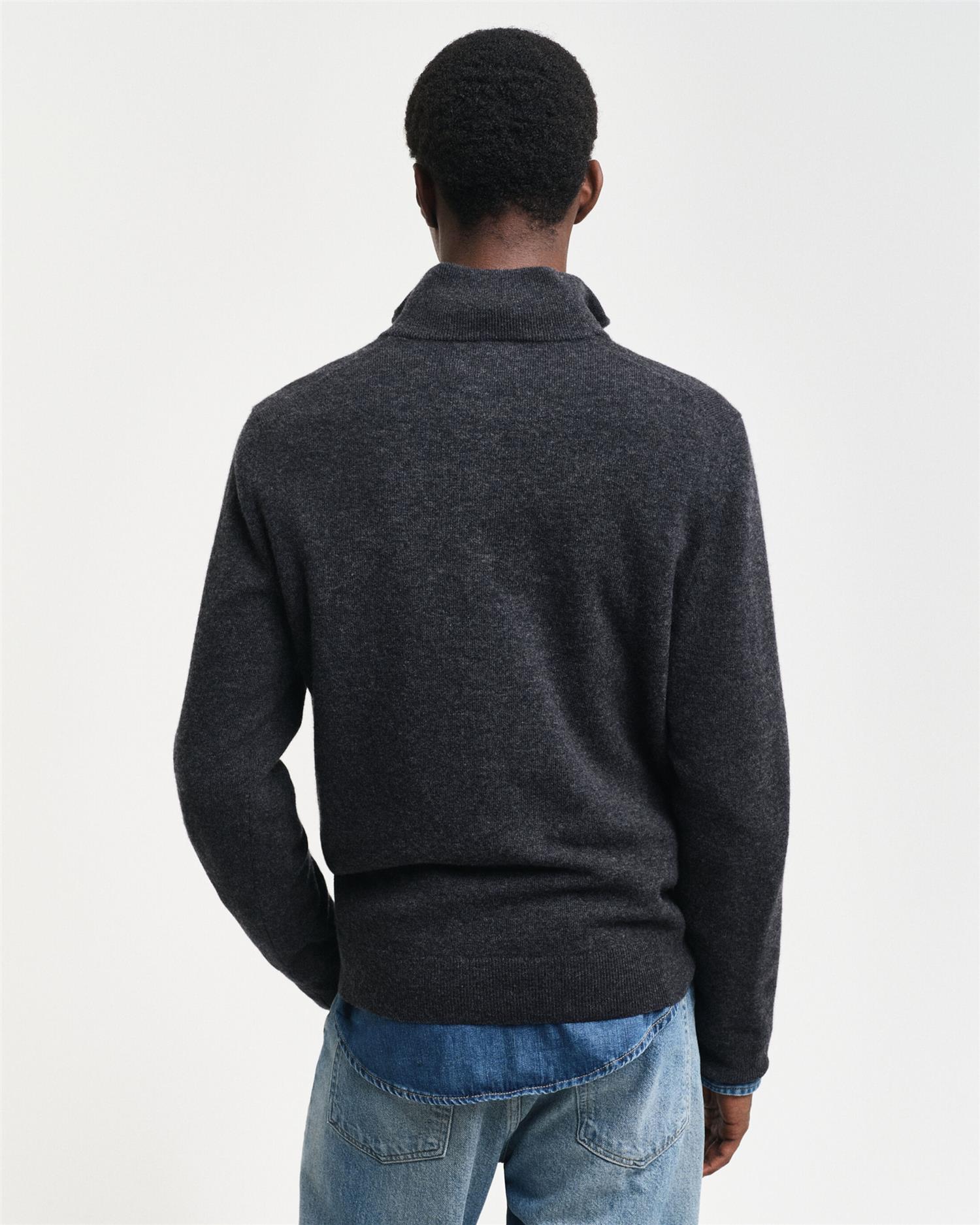 Extrafine lambswool half-zip