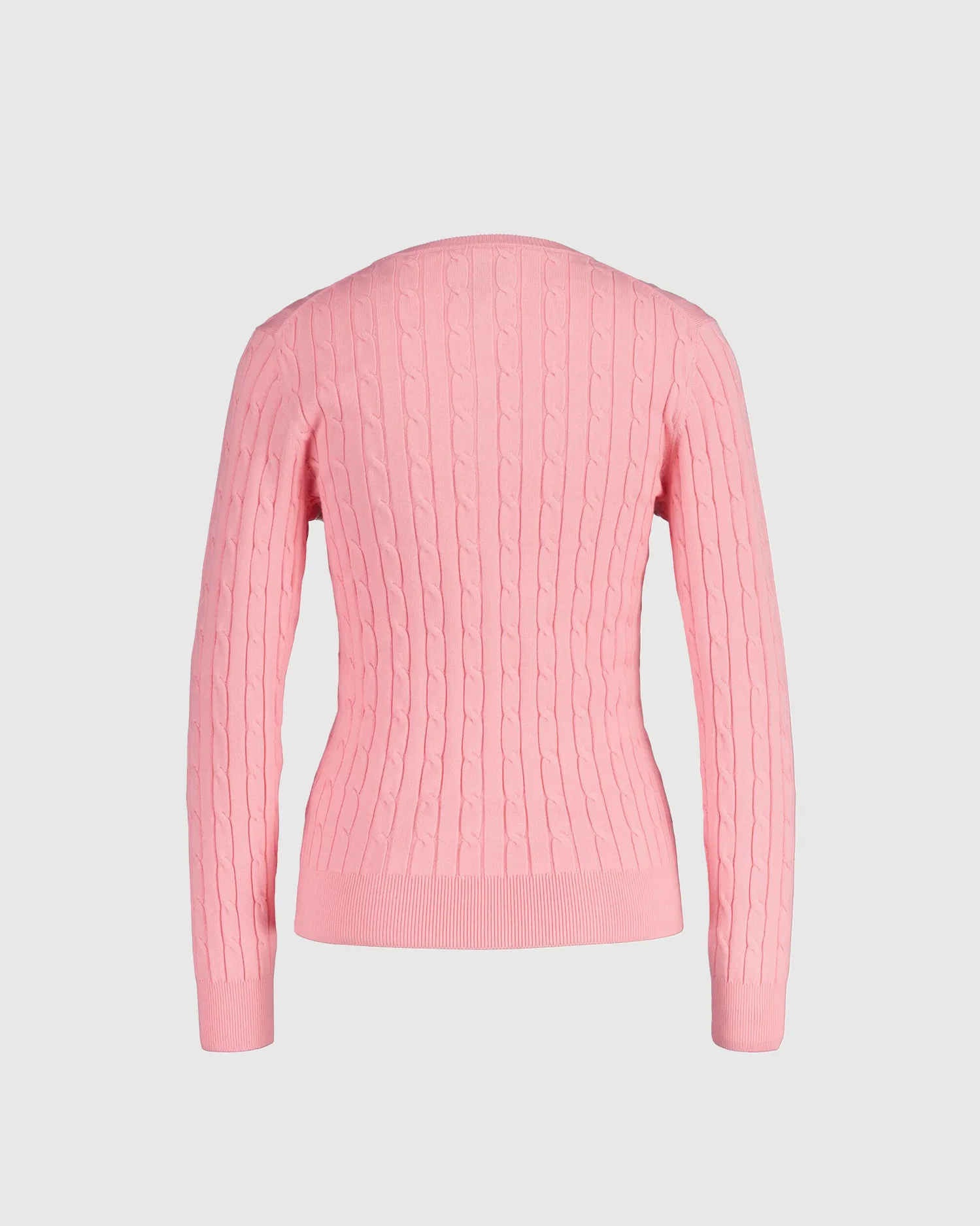 Stretch cotton cable cardigan